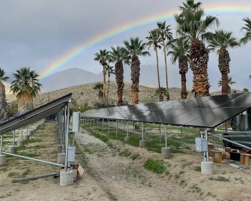 46kW ground-mounted solar installation at desert resort in Borrego Springs by Keen Energy