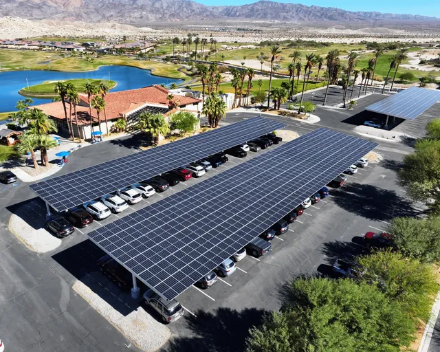 Solar carport installation