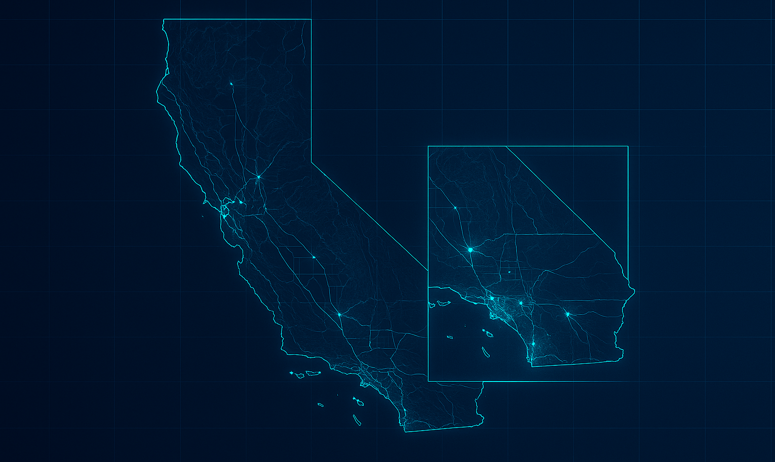 California commercial solar service areas - Keen Energy coverage map