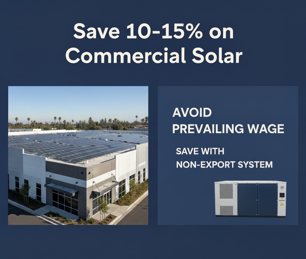 How to Avoid AB 2143 Prevailing Wage: Save 10-15% on Commercial Solar Costs